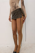 Ness Leather Mini Skirt