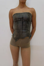 Leather Dagger Top