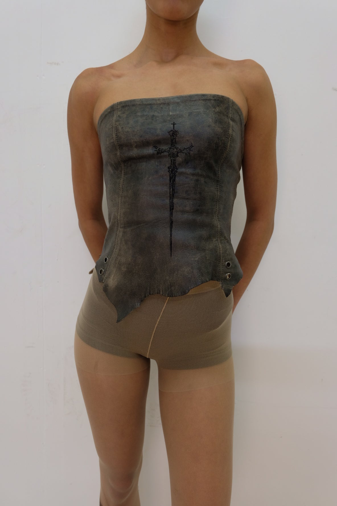 Leather Dagger Top