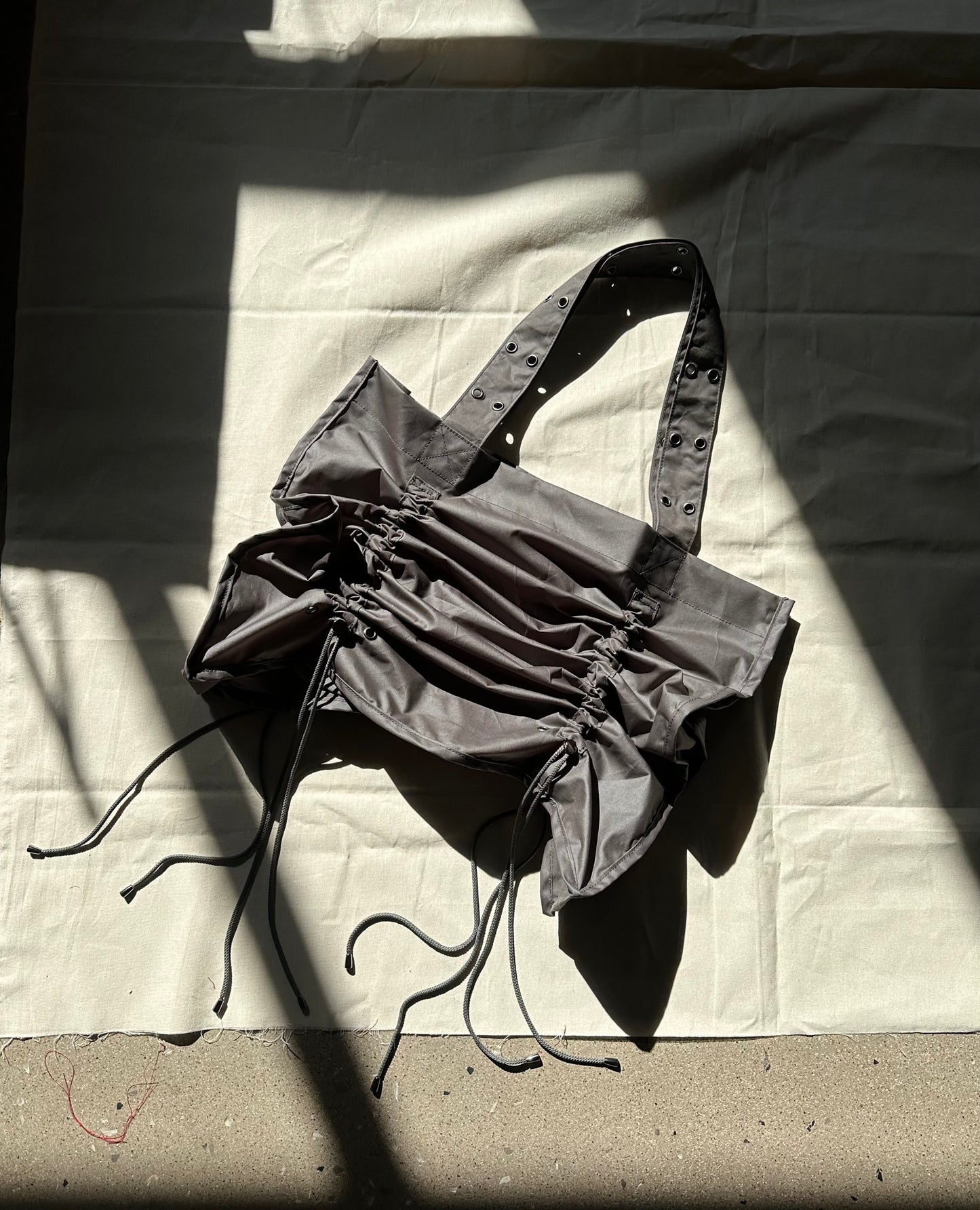 XL Rouched Concrete Tote Bag